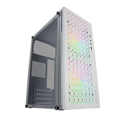 Obrázek Mars Gaming MC CORE, kryt PC Micro ATX ultra kompaktní, kovový přední design, 2x 120mm FRGB ventilátor, Full Side Window herní kryt, Mini ITX USB 3. 0, bílá