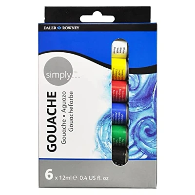 Obrázek Daler Rowney 126600006 Simply kvaš sada, 6 X 12 ml
