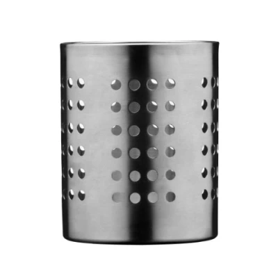 Obrázek Premier Housewares kulatý na příbory z kartáčované ušlechtilé oceli s malými otvory, průměr 10 cm