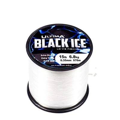 Obrázek Ultima Black Ice Extra silný rybářský vlasec s nízkou viditelností 115 g cívka, průhledná, 0,50 mm 30,0 lb/13,6 kg