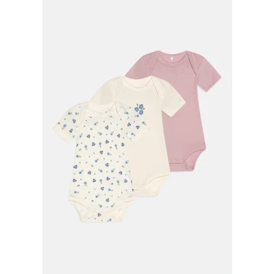 Obrázek Name it Nbfbody Flower 3 PACK Body pro děti, Velikost: 50, Jet stream