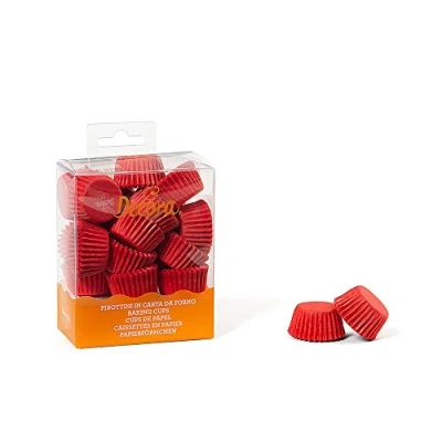 Obrázek Decora, 0339637 Rote Bon Backförmchen, Bequeme Backförmchen zum Backen, Servieren und Verschenken von Bons, Hitzebeständig bis 220 C, In praktischer Blisterverpackung.
