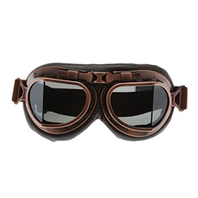 Obrázek Dreld Winddicht Motorradbrille Vintage, Helmbrille Crossbrille, Retro Fliegerbrille, Motorrad Überbrille, Roller Brille Radbrille für Atv Bike Motocross Schutzbrille
