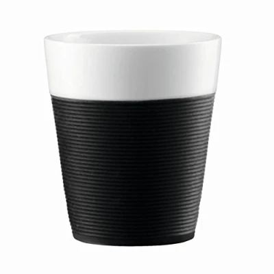 Obrázek Bodum Bistro 2dílná sada šálků se silikonovým páskem (vhodné do myčky, 0,3 litru), černá