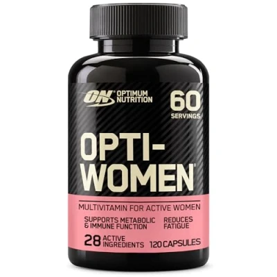 Obrázek Optimum Nutrition Multivitamínový doplněk stravy Opti Women s esenciálními vitamíny a minerály pro ženy, bez chuti, 60 porcí, 120 kapslí