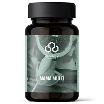 Obrázek edubily nutrition® Mama Multi. vitamíny pro ženy s přáním dětí, během kojení &amp; těhotenství. Doplněk stravy kyselinou listovou jako folát a důležité ženy. 90 kapslí