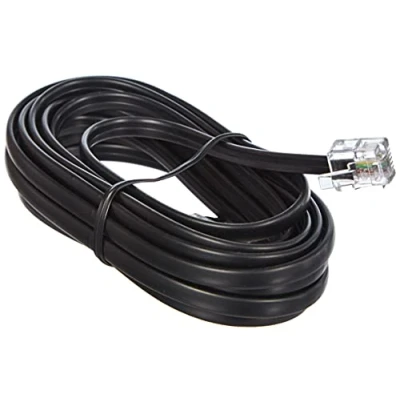 Obrázek Goobay 50317 modulární kabel (2x RJ11 konektor, 4pólový, obsazený) 3 m, černý