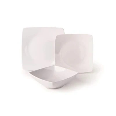 Obrázek Excelsa Quadro Teller Set, 18 teilig, Keramik, Weiß