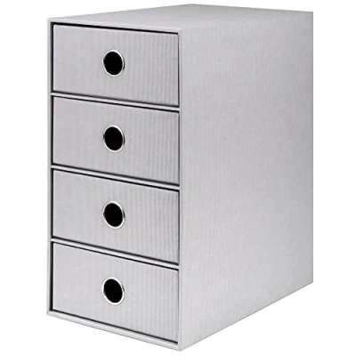 Obrázek Rössler Papier 1524452174 S.O.H.O. 4dílný box se zásuvkami pro DIN A5, s otvorem uchopení, Stone, 250 x 175 320 mm, 1 kus