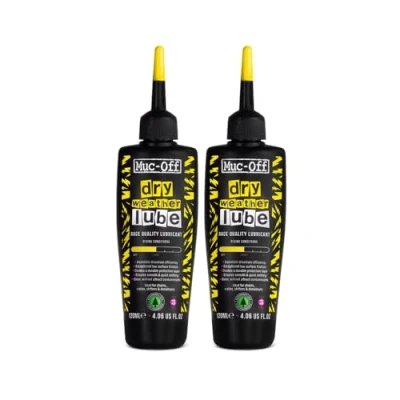 Obrázek Muc Off Suchý řetězový olej Dry Chain Lube jízdní kolo 120 ml, balení 2 ks Biologicky odbouratelné mazací mazivo pro všechny druhy jízdních kol formulováno suché povětrnostní podmínky