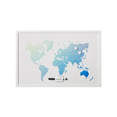 Obrázek Bi Office Whiteboard Polygon mapa světa 60x40 cm