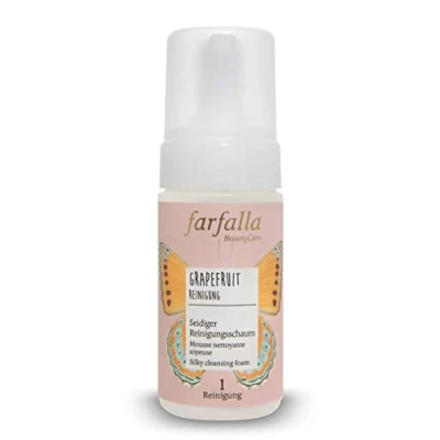 Obrázek farfalla Grapefruit čisticí pěna 120 ml vitalizující péče o pleť s Aloe Vera a vitaminem C 100% bio přírodní kosmetika veganská dermatologicky testovaná