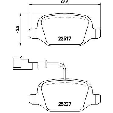 Obrázek Sada brzdových destiček, kotoučová brzda BREMBO P 23 131