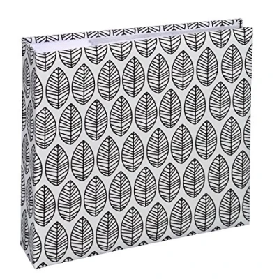 Obrázek Fotoalbum Hama LA Fleur (velké album se 100 bílými stranami, na 400 fotek formátu 10 x 15, listový vzor, rozměr 30 cm), XXL fotokniha, černá