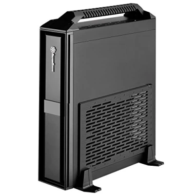 Obrázek SilverStone SST ML08B H Milo Mini ITX úzký HTPC Desktop kryt s rukojetí, černý