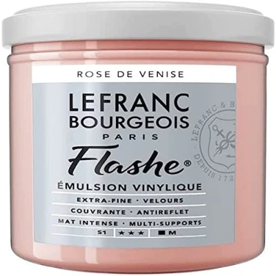 Obrázek Lefranc Bourgeois 300640 Flashe akrylová barva &amp; vinylová barva, vysoce pigmentovaná, elastická, stálobarevná, odolná proti stárnutí, matná, pro vnitřní i venkovní použití, 125 ml květináč benátská růžová