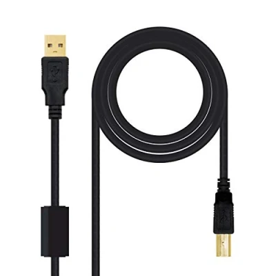 Obrázek Nanocable 10.01.1203 USB 2.0 Kabel für Drucker mit Ferrit, Typ A/M B/M, männlich männlich, schwarz, 3.0 m