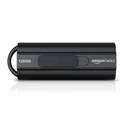 Obrázek Amazon Basics 128 GB USB 3.1 flash disk, rychlost čtení až 130 Mbit/s, černá