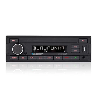 Obrázek Blaupunkt Madrid 200 BT Bluetooth, RDS Tuner, handsfree, USB, Aux In, 1 DIN, černý