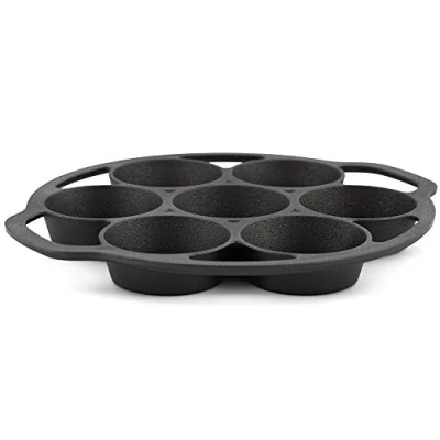 Obrázek BBQ Toro Litinová forma na muffiny 7 muffinů odlévací cupcakes již vypálená, odolná vůči termorům formy muffiny, plech