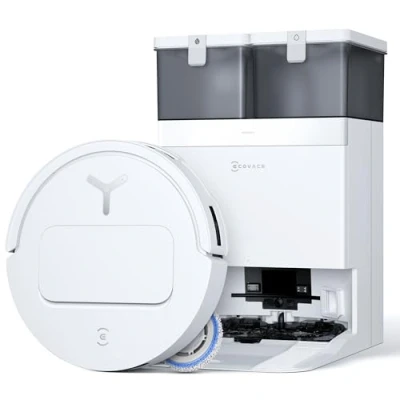 Obrázek ECOVACS Robotický vysavač DEEBOT T50 PRO OMNI s funkcí vytírání, výsuvným bočním kartáčem a mopem, 15 000 Pa, T30 upgrade, automatické přidání čisticího roztoku, mytí mopem horkou vodou 75