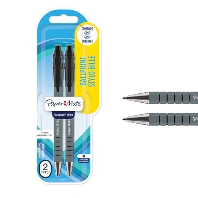 Obrázek Paper Mate Flexgrip Ultra kuličkové pero střední hrot (1,0 mm) černý balení po 2 ks