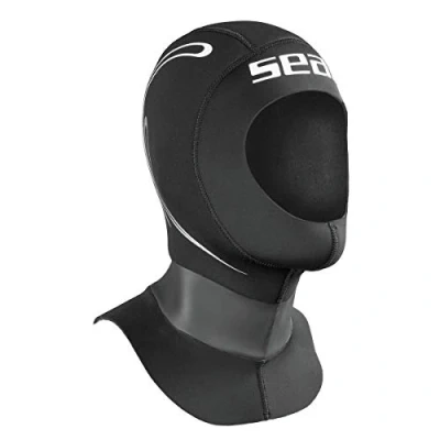 Obrázek SEAC Tekno Kofhaube pro neoprénové potápěčské obleky, 5mm silné, S větracími otvory, dámy a muže Černá XS /