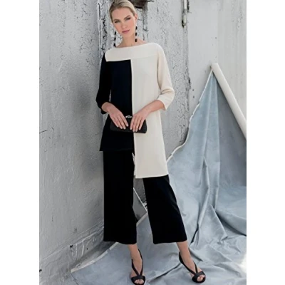 Obrázek Vogue Patterns V1581E50 Pattern 1581 E5, Damen Tunika und Hose, Größen 42 50, Taschentuch, mehrfarbig, 20 x 0.5 25 cm