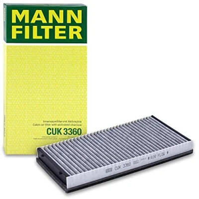 Obrázek MANN FILTER Interiérový filtr CUK 3360 pylový s aktivním uhlím pro osobní automobily
