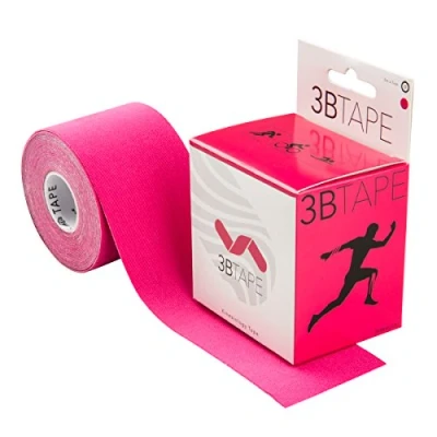 Obrázek 3B Scientific Kineziologická páska [5 m x 5 cm] páska/cvičební pás pro podporu svalů a kloubů, zlepšení regenerace, sportovní pásky růžová