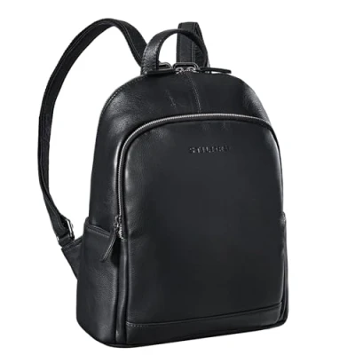 Obrázek STILORD &#039;Porter&#039; Vintage Batoh z pravé kůže pro MacBook 13 palců, černá,