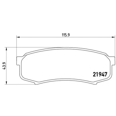 Obrázek Brembo P 83 024 sada brzdového obložení, kotoučová brzda (4dílná)
