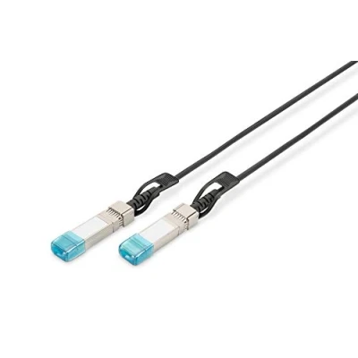 Obrázek DIGITUS SFP+ DAC kabel 10 Gbit/s kompatibilní s HP &amp; HPE síťový 0,5 m Direct Attach Cable Copper AWG30 Twinax černý