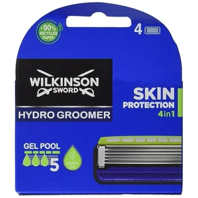 Obrázek Wilkinson Sword Hydro 5 Groomer / Power Select holicí břity pro muže, strojek 4 ks