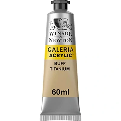 Obrázek Winsor &amp; Newton 2120060 Galeria akrylová barva, vysoká pigmentace, stálá na světle, konzistence, 60 ml tuba nažloutlý titan