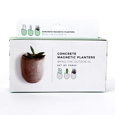 Obrázek GR Gift Republic Magnetische Pflanzgefäße, Beton, grau, 5 x 16.5 13 cm, 3