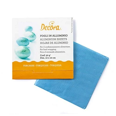 Obrázek DECORA 0796205 PRALINENFOLIE TÜRKIS 50G 10 X cm 150ST