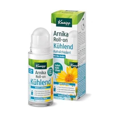 Obrázek Kneipp Arnika Roll on chladivý masážní váleček zmírňuje napětí a bolesti krku, v ramenou, zádech svalech ideální relaxační zmrzlinový gel pro sport práci díky okamžitému chladicímu efektu 50