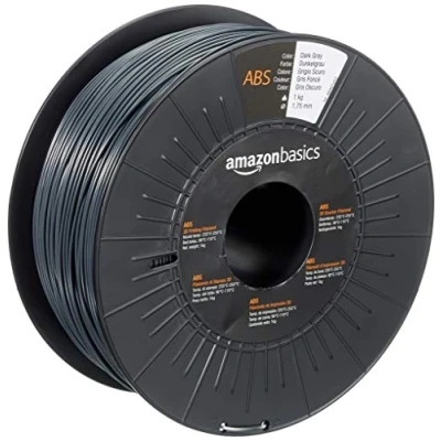 Obrázek Amazon Basics Filament pro 3D tiskárnu z ABS plastu, 1,75 mm, tmavě šedá, cívka 1 kg