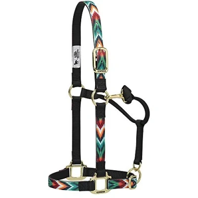 Obrázek Weaver Leather Chevron nastavitelný nylonový ohlávka pro koně, velký, černá/vícebarevná
