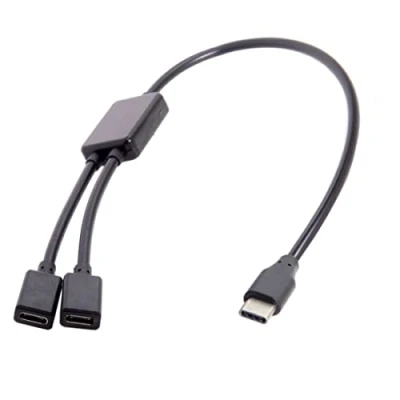 Obrázek chenyang CY USB C OTG Kabel, Type 1 Stecker auf 2 Buchse Dual Ports Hub Kabel für Laptop PC &amp; Maus Flash Disk