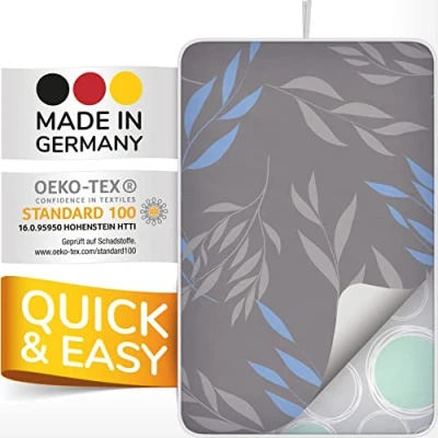 Obrázek smart&amp;gentle Made in Germany Žehlicí podložka pro napařovací žehličku 100 x 65 cm protiskluzová žehlicí na stůl, deka stůl s ochranou proti horku a vlhkosti