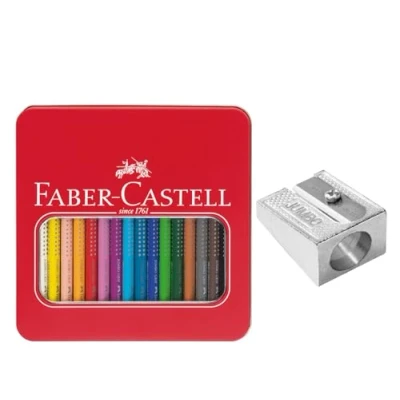 Obrázek FABER CASTELL 205226 Sada pastelek pro začátek školního roku, 17dílná, vč. ořezávátka Jumbo pastelky