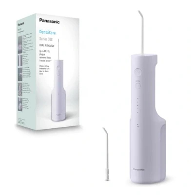 Obrázek Panasonic Series 300 Munddusche EW DJ26 V303, für Zähne, 200 ml, IPX7, 2 normale Düsen, 5 Wasserdruckstufen, Reisezubehör, Violett
