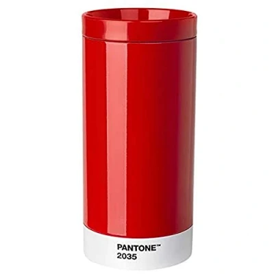 Obrázek Pantone Cestovní hrnek, ušlechtilá ocel, ABS, červená 2035, 75 mm