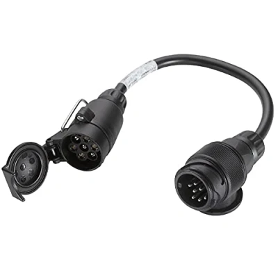 Obrázek HELLA Kabel adaptéru, zásuvka přívěsu konektor: 13&lt; &gt;7/ISO 11446&lt; &gt;1724 délka: 0,25m 8JA 005 952 001