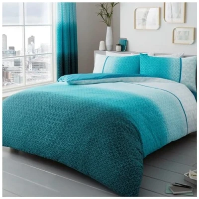 Obrázek GC GAVENO CAVAILIA Bettwäsche Set für Doppelbett (200 x 200 cm), Polycotton Bettwäsche, Blaugrün