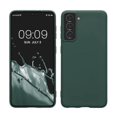 Obrázek kwmobile pouzdro kompatibilní se Samsung Galaxy S21 měkké TPU silikonové vhodné pro bezdrátové nabíjení modrozelené