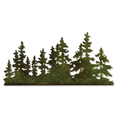 Obrázek Sizzix Lesní hranice Tim Holtz Thinlits Raznice, ocel, vícebarevná 19,1 x 14,4 0,4 cm