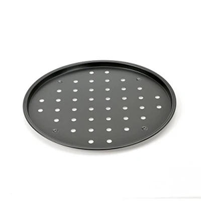 Obrázek Original Kaiser Delicious Crossini forma na pizzu 32 cm, kulatý plech, plech s nepřilnavým povrchem, děrované termo dno, černé